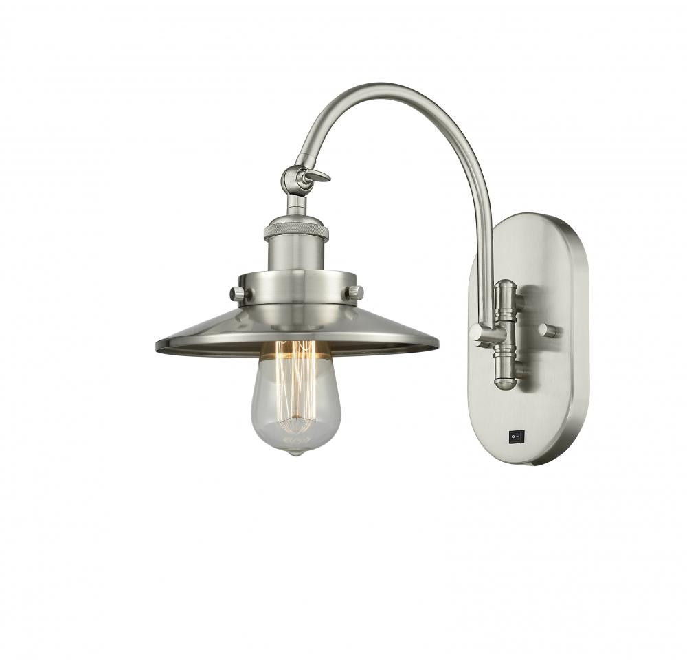 Railroad - 1 Light - 8 inch - Polished Chrome - Sconce