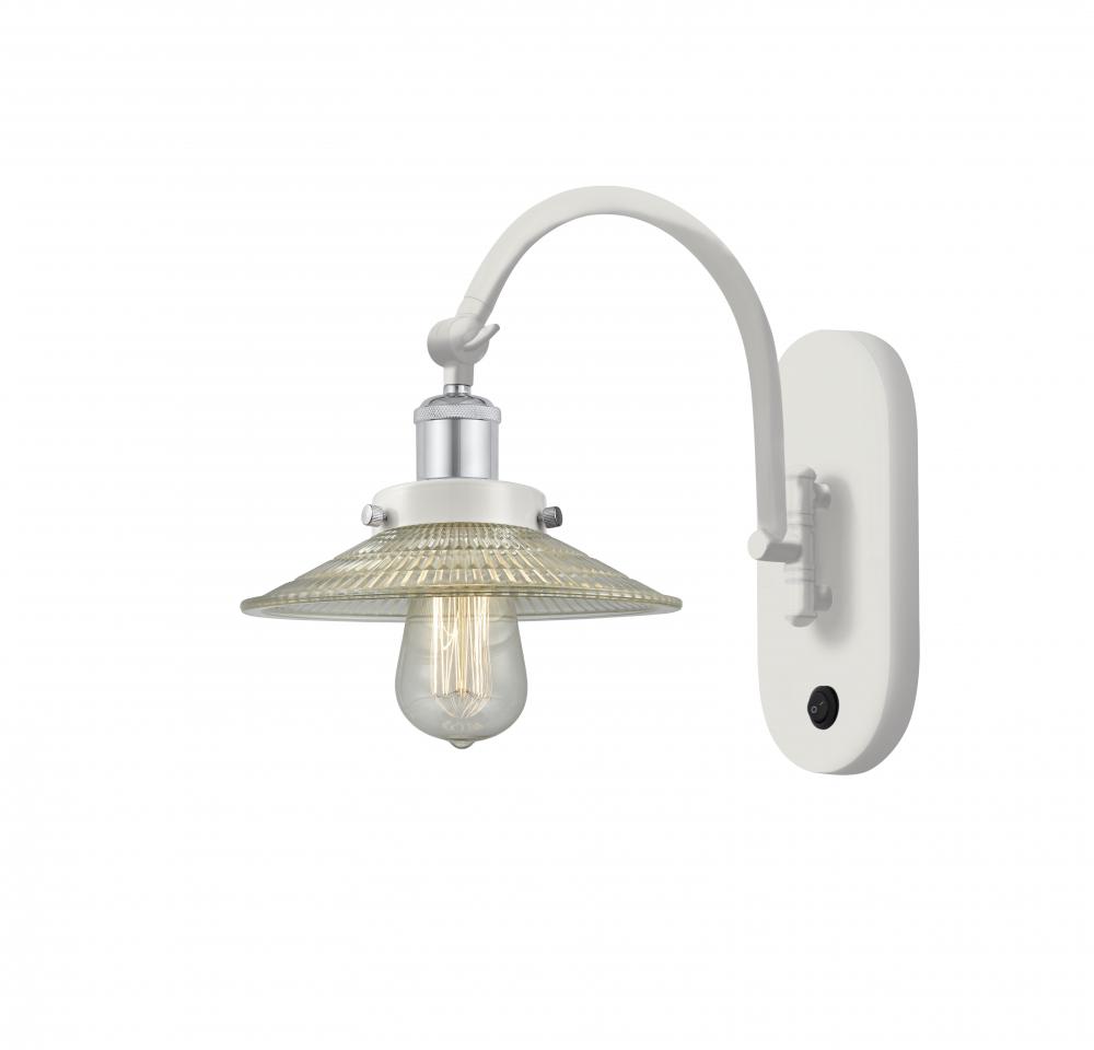 Halophane - 1 Light - 9 inch - White Polished Chrome - Sconce