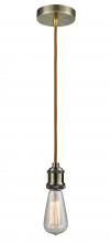 Innovations Lighting 100AB-10CR-1AB - Edison - 1 Light - 2 inch - Antique Brass - Cord hung - Mini Pendant