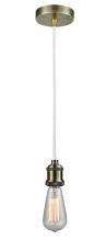 Innovations Lighting 100AB-10W-1AB - Edison - 1 Light - 2 inch - Antique Brass - Cord hung - Mini Pendant