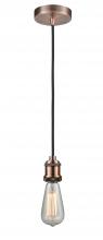 Innovations Lighting 100AC-10BK-1AC - Edison - 1 Light - 2 inch - Antique Copper - Cord hung - Mini Pendant