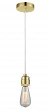  100GD-10W-2GD - Winchester - 1 Light - 2 inch - Gold - Cord hung - Mini Pendant