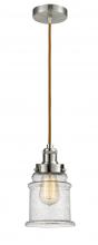 Innovations Lighting 100SN-10CR-1H-SN-G184 - Edison - 1 Light - 8 inch - Satin Nickel - Cord hung - Mini Pendant