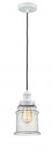 Innovations Lighting 100W-10GY-1H-W-G184 - Edison - 1 Light - 8 inch - White - Cord hung - Mini Pendant
