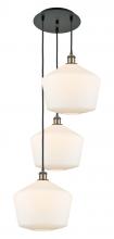 Innovations Lighting 113B-3P-BAB-G651-12 - Cindyrella - 3 Light - 19 inch - Black Antique Brass - Cord Hung - Multi Pendant