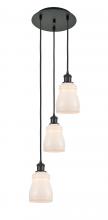 Innovations Lighting 113B-3P-BK-G391 - Ellery - 3 Light - 12 inch - Matte Black - Cord Hung - Multi Pendant