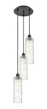 Innovations Lighting 113B-3P-BK-G434-12DE - Crown Point - 3 Light - 12 inch - Matte Black - Cord Hung - Multi Pendant