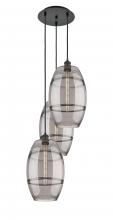 Innovations Lighting 113B-3P-BK-G557-10SM - Vaz - 3 Light - 17 inch - Matte Black - Cord hung - Multi Pendant