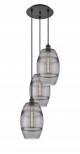 Innovations Lighting 113B-3P-BK-G557-8SM - Vaz - 3 Light - 15 inch - Matte Black - Cord hung - Multi Pendant