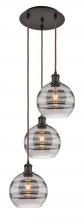 Innovations Lighting 113B-3P-OB-G556-8SM - Rochester - 3 Light - 15 inch - Oil Rubbed Bronze - Cord hung - Multi Pendant