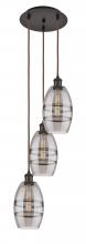 Innovations Lighting 113B-3P-OB-G557-6SM - Vaz - 3 Light - 12 inch - Oil Rubbed Bronze - Cord hung - Multi Pendant