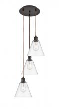 Innovations Lighting 113B-3P-OB-GBC-82 - Berkshire - 3 Light - 15 inch - Oil Rubbed Bronze - Cord Hung - Multi Pendant