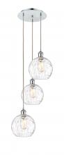 Innovations Lighting 113B-3P-PC-G1215-8 - Athens Water Glass - 3 Light - 15 inch - Polished Chrome - Cord hung - Multi Pendant