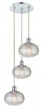 Innovations Lighting 113B-3P-PC-G555-8CL - Ithaca - 3 Light - 15 inch - Polished Chrome - Cord hung - Multi Pendant