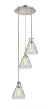 Innovations Lighting 113B-3P-PN-G275 - Conesus - 3 Light - 13 inch - Polished Nickel - Cord Hung - Multi Pendant