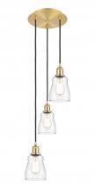 Innovations Lighting 113B-3P-SG-G392 - Ellery - 3 Light - 12 inch - Satin Gold - Cord Hung - Multi Pendant