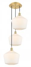 Innovations Lighting 113B-3P-SG-G651-12 - Cindyrella - 3 Light - 19 inch - Satin Gold - Cord Hung - Multi Pendant