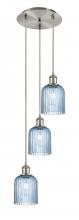 Innovations Lighting 113B-3P-SN-G559-5BL - Bridal Veil - 3 Light - 12 inch - Brushed Satin Nickel - Cord Hung - Multi Pendant