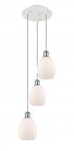 Innovations Lighting 113B-3P-WPC-G81 - Eaton - 3 Light - 12 inch - White Polished Chrome - Cord Hung - Multi Pendant