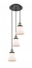 Innovations Lighting 113F-3P-BAB-G191 - Bellmont - 3 Light - 13 inch - Black Antique Brass - Cord hung - Multi Pendant