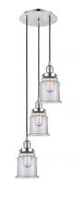 Innovations Lighting 113F-3P-PC-G182 - Canton - 3 Light - 13 inch - Polished Chrome - Cord hung - Multi Pendant