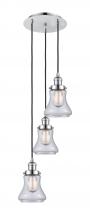 Innovations Lighting 113F-3P-PC-G192 - Bellmont - 3 Light - 13 inch - Polished Chrome - Cord hung - Multi Pendant