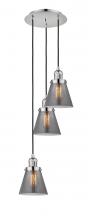 Innovations Lighting 113F-3P-PN-G63 - Cone - 3 Light - 13 inch - Polished Nickel - Cord hung - Multi Pendant