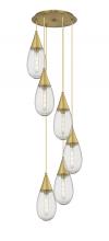  116-450-1P-BB-G450-6SCL - Malone - 6 Light - 17 inch - Brushed Brass - Multi Pendant