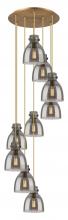 Innovations Lighting 119-410-1PS-BB-G412-8SM - Newton Bell - 9 Light - 22 inch - Brushed Brass - Multi Pendant