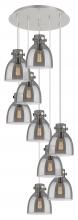 Innovations Lighting 119-410-1PS-PN-G412-8SM - Newton Bell - 9 Light - 22 inch - Polished Nickel - Multi Pendant