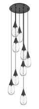  119-450-1P-BK-G450-6CL - Malone - 9 Light - 20 inch - Matte Black - Multi Pendant