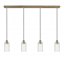 Innovations Lighting 124B-4P-BB-G434-7DE - Crown Point - 4 Light - 49 inch - Brushed Brass - Linear Pendant