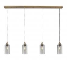 Innovations Lighting 124B-4P-BB-G434-7SM - Crown Point - 4 Light - 49 inch - Brushed Brass - Linear Pendant