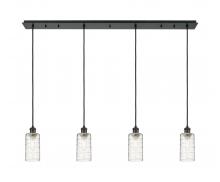 Innovations Lighting 124B-4P-BK-G434-7DE - Crown Point - 4 Light - 49 inch - Matte Black - Linear Pendant