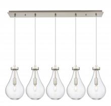 Innovations Lighting 125-451-1P-SN-G451-7CL - Owego - 5 Light - 37 inch - Brushed Satin Nickel - Linear Pendant