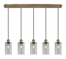 Innovations Lighting 125B-5P-BB-G434-7SM - Crown Point - 5 Light - 37 inch - Brushed Brass - Linear Pendant