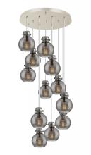 Innovations Lighting 126-410-1PS-PN-G410-8SM - Newton Sphere - 12 Light - 27 inch - Polished Nickel - Cord hung - Multi Pendant