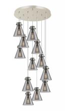 Innovations Lighting 126-410-1PS-PN-G411-8SM - Newton Cone - 12 Light - 27 inch - Polished Nickel - Multi Pendant