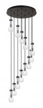 Innovations Lighting 126-451-1P-BK-G451-4CL - Owego - 12 Light - 24 inch - Matte Black - Multi Pendant