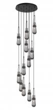  126-452-1P-BK-G452-4SM - Milan - 12 Light - 24 inch - Matte Black - Multi Pendant