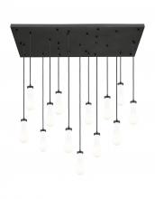 Innovations Lighting 154BK-451-1P-BK-G451-4GWH - Owego - 13 Light - 54 inch - Brushed Matte Black - Multi Pendant