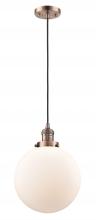 Innovations Lighting 201C-AC-G201-10 - Beacon - 1 Light - 10 inch - Antique Copper - Cord hung - Mini Pendant