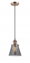 Innovations Lighting 201C-AC-G63 - Cone - 1 Light - 6 inch - Antique Copper - Cord hung - Mini Pendant