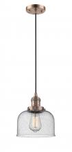 Innovations Lighting 201C-AC-G74 - Bell - 1 Light - 8 inch - Antique Copper - Cord hung - Mini Pendant