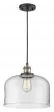 Innovations Lighting 201C-BAB-G72-L - Bell - 1 Light - 12 inch - Black Antique Brass - Cord hung - Mini Pendant