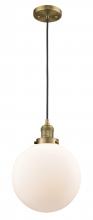 Innovations Lighting 201C-BB-G201-10 - Beacon - 1 Light - 10 inch - Brushed Brass - Cord hung - Mini Pendant