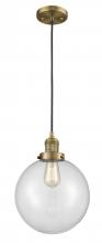 Innovations Lighting 201C-BB-G202-10 - Beacon - 1 Light - 10 inch - Brushed Brass - Cord hung - Mini Pendant