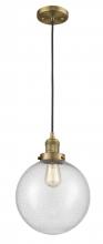 Innovations Lighting 201C-BB-G204-10 - Beacon - 1 Light - 10 inch - Brushed Brass - Cord hung - Mini Pendant
