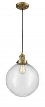 Innovations Lighting 201C-BB-G204-12 - Beacon - 1 Light - 12 inch - Brushed Brass - Cord hung - Mini Pendant