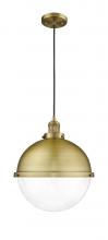  201C-BB-HFS-122-BB - Hampden - 1 Light - 13 inch - Brushed Brass - Cord hung - Pendant